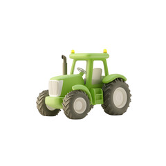 Obraz premium Colorful toy tractor for imaginative play, perfect for children and educational settings., isolated on a transparent background.
