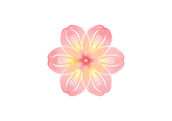 桜色のお花ワンポイント