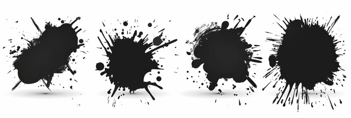 Hand-Drawn Black Sticker with Grunge Badge Brush Style
