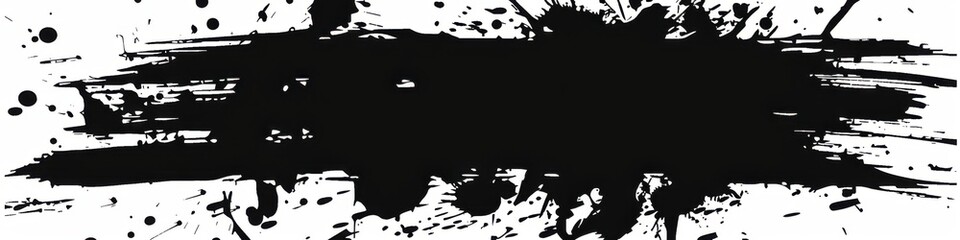 Hand-Drawn Black Sticker with Grunge Badge Brush Style