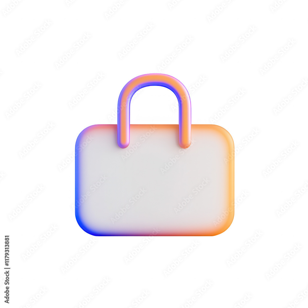 Poster minimalist illustration of a secure digital lock featuring soft colors and modern design., isolated 
