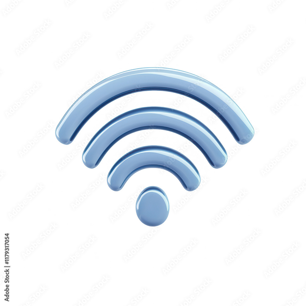 Poster stylized wireless signal icon representing connectivity and communication., isolated on a transparen