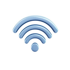 Stylized wireless signal icon representing connectivity and communication., isolated on a transparent background.