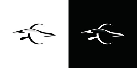 simple vector sports car logo