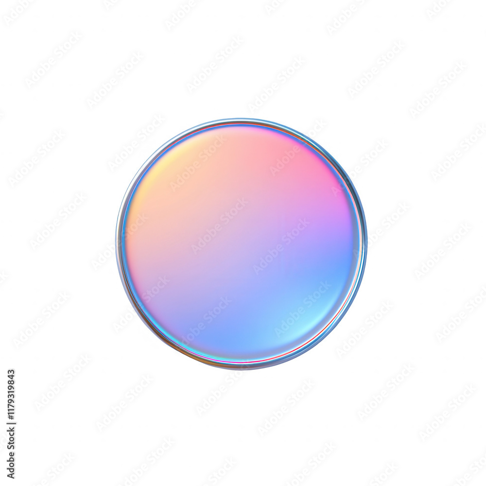 Poster a colorful, abstract gradient circle with soft hues and smooth edges, ideal for backgrounds., isolat