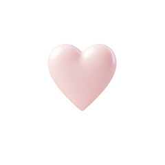 A glossy pink heart symbol representing love and affection, perfect for emotional themes., isolated on a transparent background.