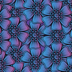 Hand-drawn floral background