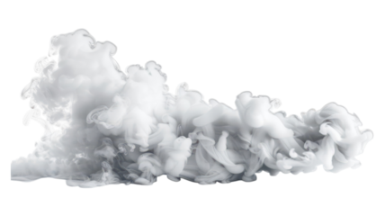 Dramatic White Smoke Isolated on a Bright Background for Creative Design Projects