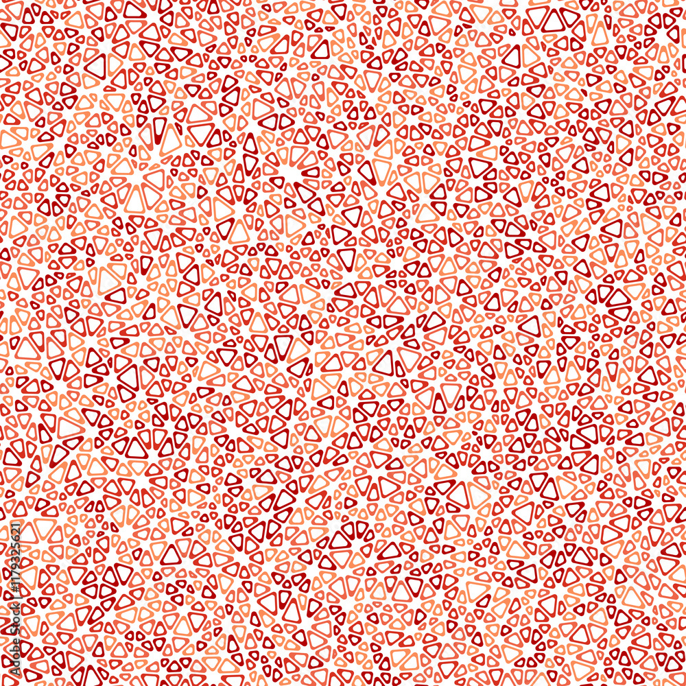 Poster minimal geometric background. tiny triangles size. mono tone style. rounded triangular cells outline