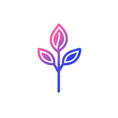 Obraz premium A vibrant illustration of a leaf symbolizing growth and nature's beauty., isolated on a transparent background.