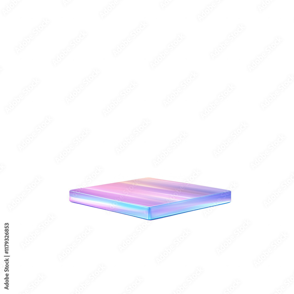 Poster a vibrant, colorful abstract design with smooth gradients and a glowing effect., isolated on a trans