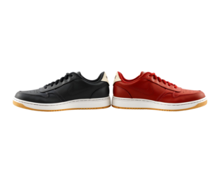 red shoes isolated on white