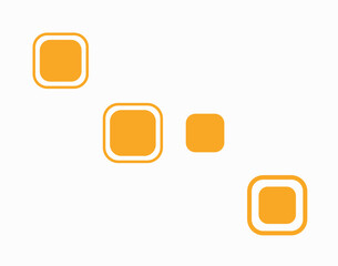 South Georgia and the Islands, shape of the country build of colored cells. Digital style map of the South Georgia and the Islands on white background. Large size rounded square blocks.