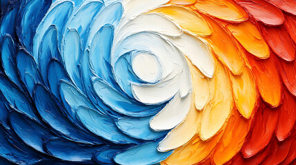 Fototapeta premium Vibrant Abstract Swirling Pattern of Blue and Orange: Artistic Representation of Flow and Movement in Dynamic Colors and Textures