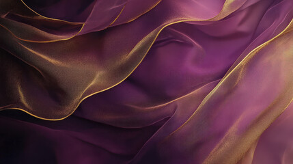 Obraz premium A purple and gold fabric with a gold pattern