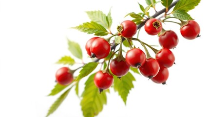 Fresh Rosehip Berries on Branch - Nature's Bounty