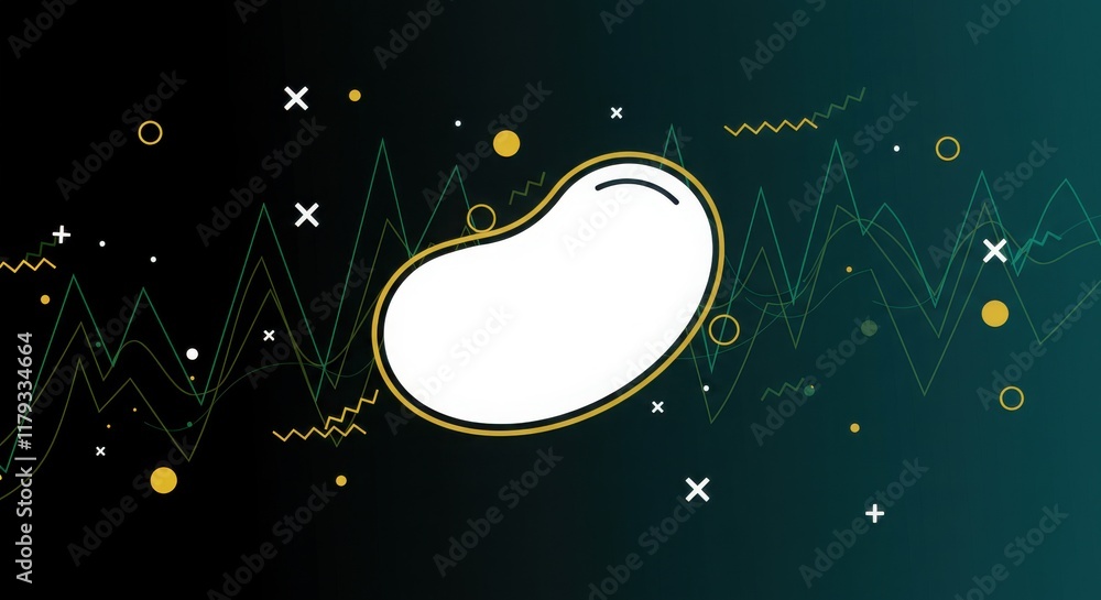 Poster abstract financial growth and data visualization design