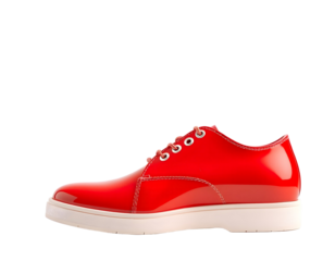 red shoes isolated on white