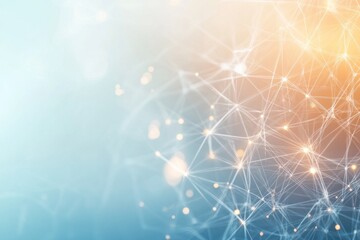 Abstract network connection background with glowing nodes and lines.