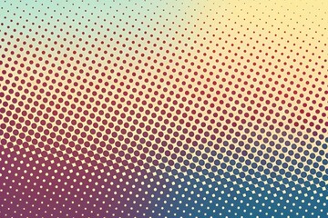 Abstract Retro Halftone Pattern Background with Gradient Color Transition and Dotted Design