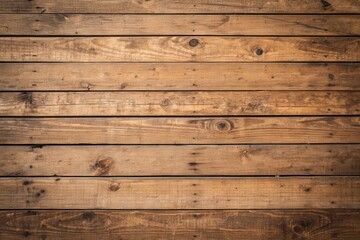 Naklejka premium Rustic Brown Wooden Planks A Textured Background of Horizontal Lines and Natural Wood Grain