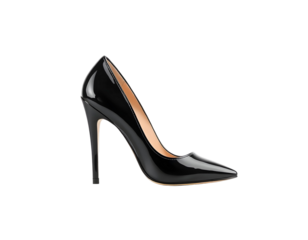 black female shoes isolated