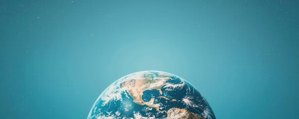 Stunning Earth Globe Image Planet Earth from Space Blue Ocean Green Landmasses Detailed View