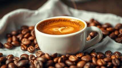 Fototapeta premium International Coffee Day 2024 - A Celebration of Coffee, Bright & Bold