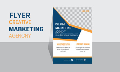 Corporate Flyer Layout with Graphic
