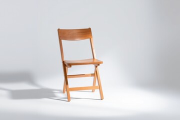wooden chair on white background