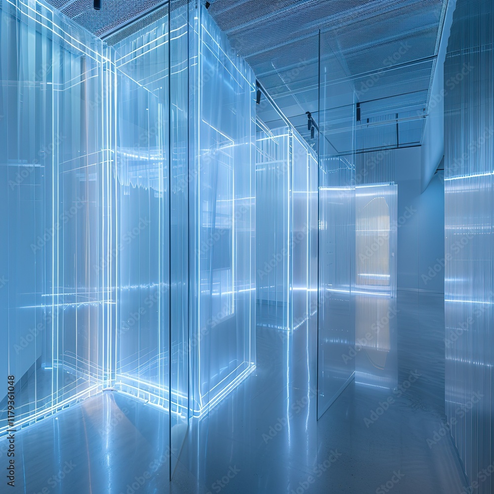 Poster continuous data stream room through translucent materials, within the realm innovation, to harness a