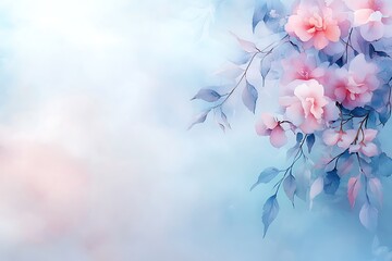Valentine's day love blossoms romantic floral art soft background emotional perspective