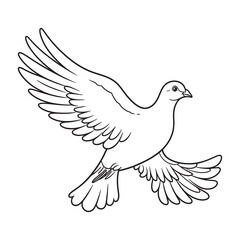 Pigeon line art modern vector Design | black and white drawing of a Pigeon bird
