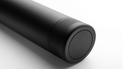 Stylish Black Bottle with Textured Cap for Lifestyle Use