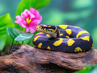 Fototapeta premium Exotic snakes (python, boa constrictor, cobra)