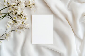 Luxurious Monochrome Card with Elegant Natural Textures for Greeting or Invitation Purposes