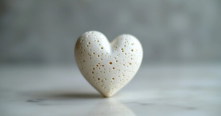 Fototapeta premium white heart on a white background