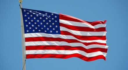 A patriotic image of the United States flag, symbolizing freedom and unity