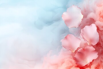 Fototapeta premium Valentine's day love celebration with petals in air romantic atmosphere nature's beauty