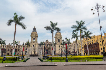 Fototapeta premium Christmas season at Lima Main Square - Peru