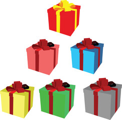 gift boxes vector illustration