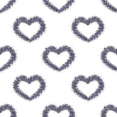 Seamless pattern with lavender flowers for decorative print, wrapping paper, greeting cards, wallpaper and fabric