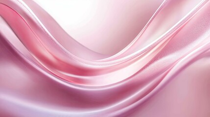 Pink Silk Waves: A Serene Abstract Painting