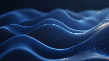 Fototapeta premium Serene Blue Waves: Abstract Digital Art with Glimmering Texture