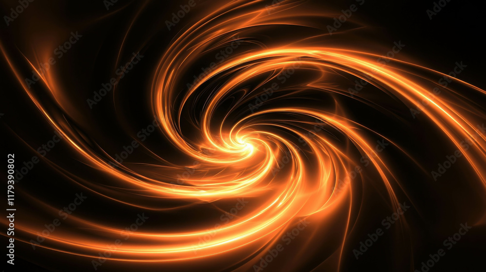 Poster soft orange light spiraling gently in a mesmerizing abstract effect