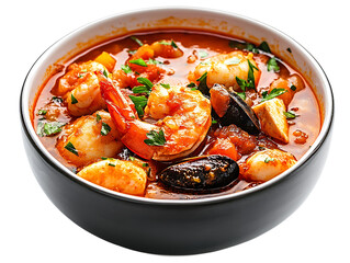 Delicious Seafood Stew Photo: Close-up View of Vibrantly Colored Dish. AI Generated
