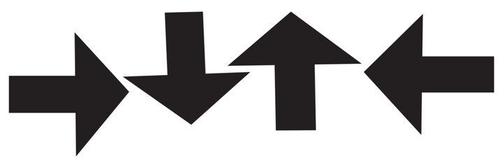 Colorful bold arrows and more shapes Left,Right,Up,Down Designs. Bold Arrows. Eps10