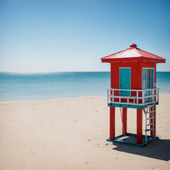 Fototapeta premium lifeguard tower at the beach