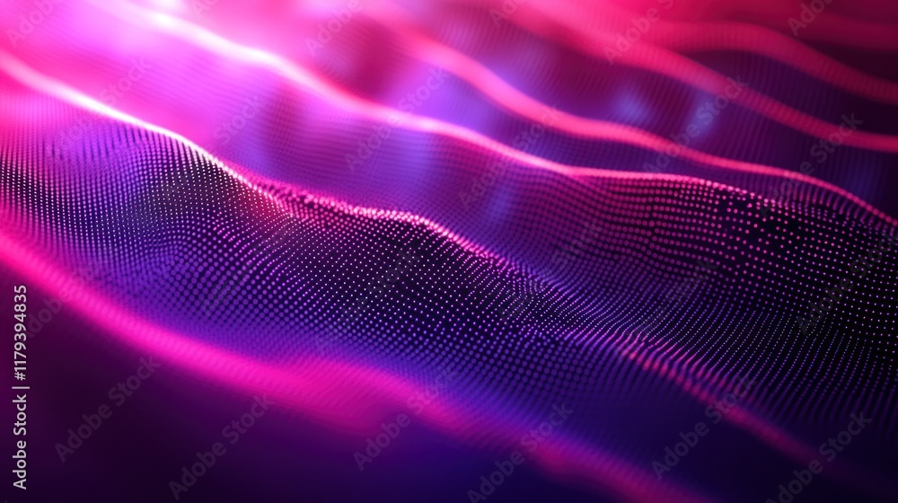 Poster colorful abstract waves of light create a mesmerizing visual display in digital art piece. generativ