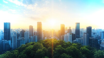 Obraz premium Government platform launching green bonds to support sustainable urban development initiatives